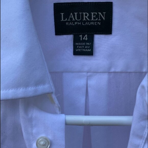 Lauren Ralph Lauren Boys’ White Dress Shirt Size14 - Picture 2 of 6